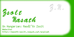 zsolt masath business card